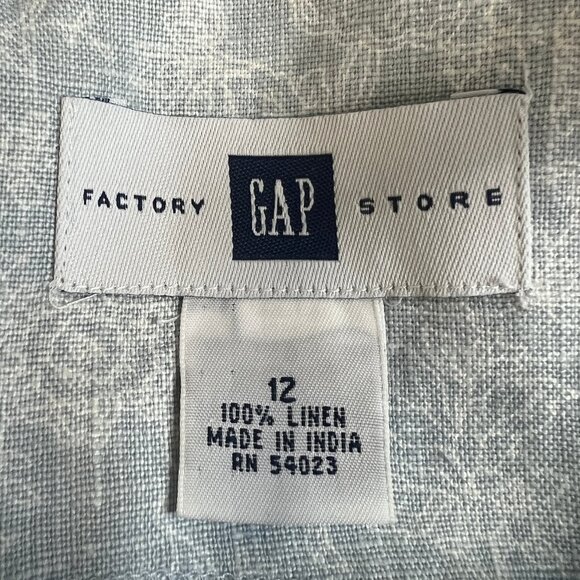 Vintage 100% Linen Gap Maxi Dress Floral Summer Sun Coastal Cowgirl Boho Beach - Picture 6 of 8